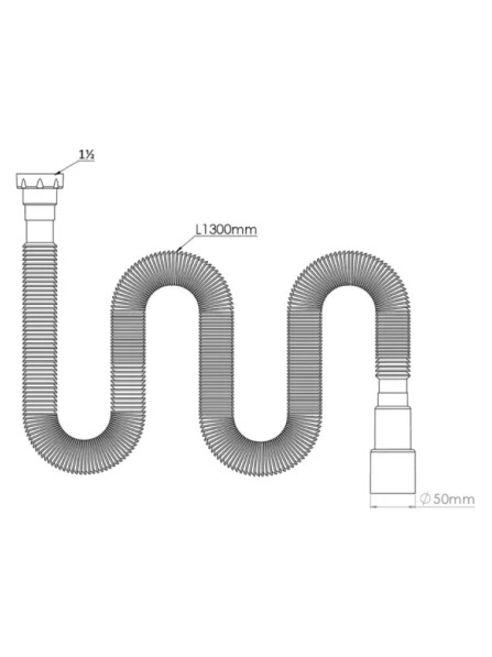 Egiluvchan quvur 1 1⁄2 " - Ø40/50 mm Nova 1335 Egiluvchan quvur 1 1⁄2 " - Ø40/50 mm Nova 1335