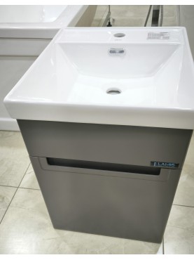 Подвесная тумба Milan Omega-400 в комплекте с раковиной Caizer