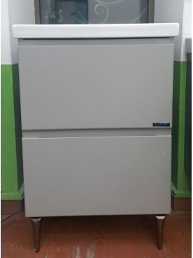 Тумба Milan Акцент-600мм (Grey) в комплекте с раковиной Caizer