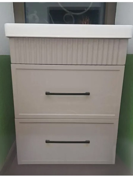 Тумба Nord west-600 мм (Latte) в комплекте с раковиной Caizer