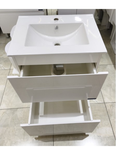 Напольная тумба Milan Акцент-600мм (Luxe) в комплекте с раковиной Karido Напольная тумба Milan Акцент-600мм (Luxe) в комплекте с раковиной Karido